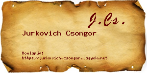 Jurkovich Csongor névjegykártya