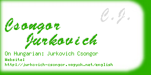 csongor jurkovich business card